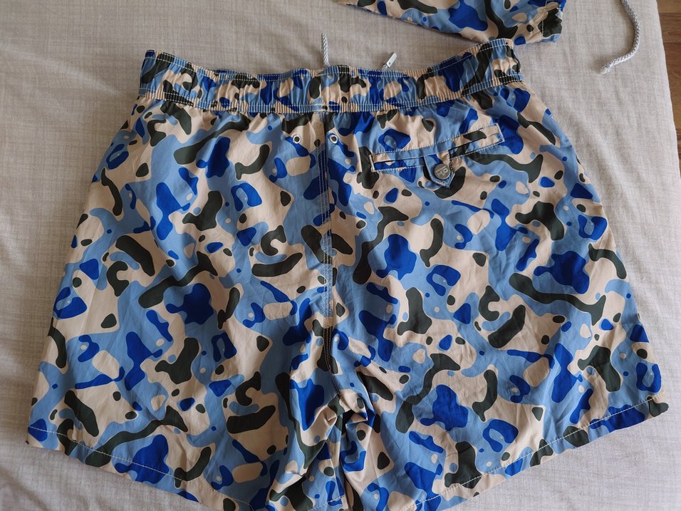 Vakko Mavi Kamuflaj Erkek Deniz Şort - Görsel 2