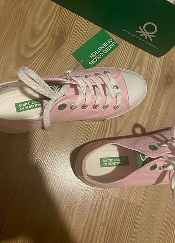 39 Beden pembe Renk Benetton pembe sneaker