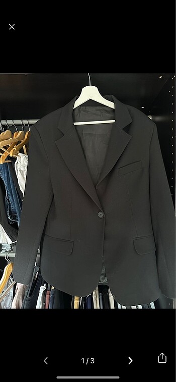 Oversize vatkalı blazer ceket