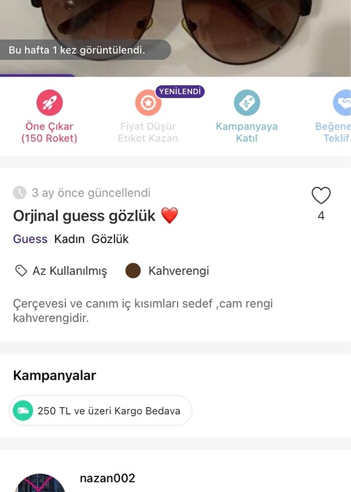 Guess gozluk - Görsel 4