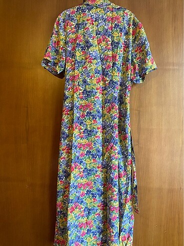 Diğer M-L-XL uygun kruvaze çiçekli elbise boy 125