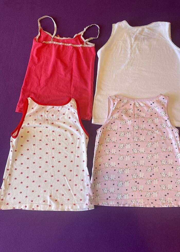 3 adet fanila atlet 4 yaş yırtık sökük yoktur çok yıkanmaya bağl - Görsel 2