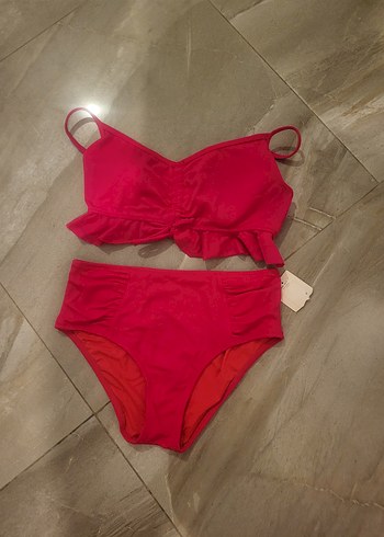 Diğer DAGİ MARKA Pembe Fırfırlı Mini Bikini Takımı