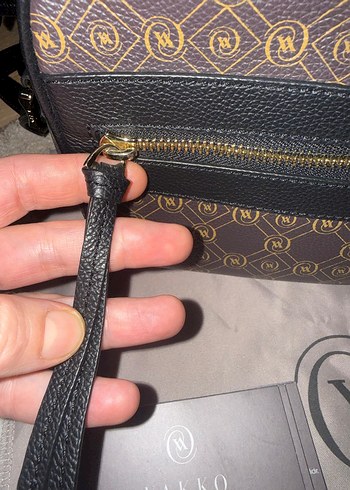 Vakko Kahverengi Deri Kadın Çanta - Görsel 9