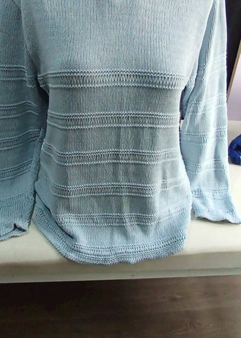 Gri Kadın Triko Kazak, Yuvarlak Yaka, Rahat Kesim - Görsel 2