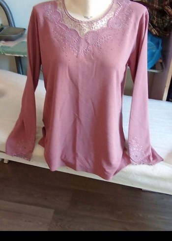 Gri Kadın Triko Kazak, Yuvarlak Yaka, Rahat Kesim - Görsel 8