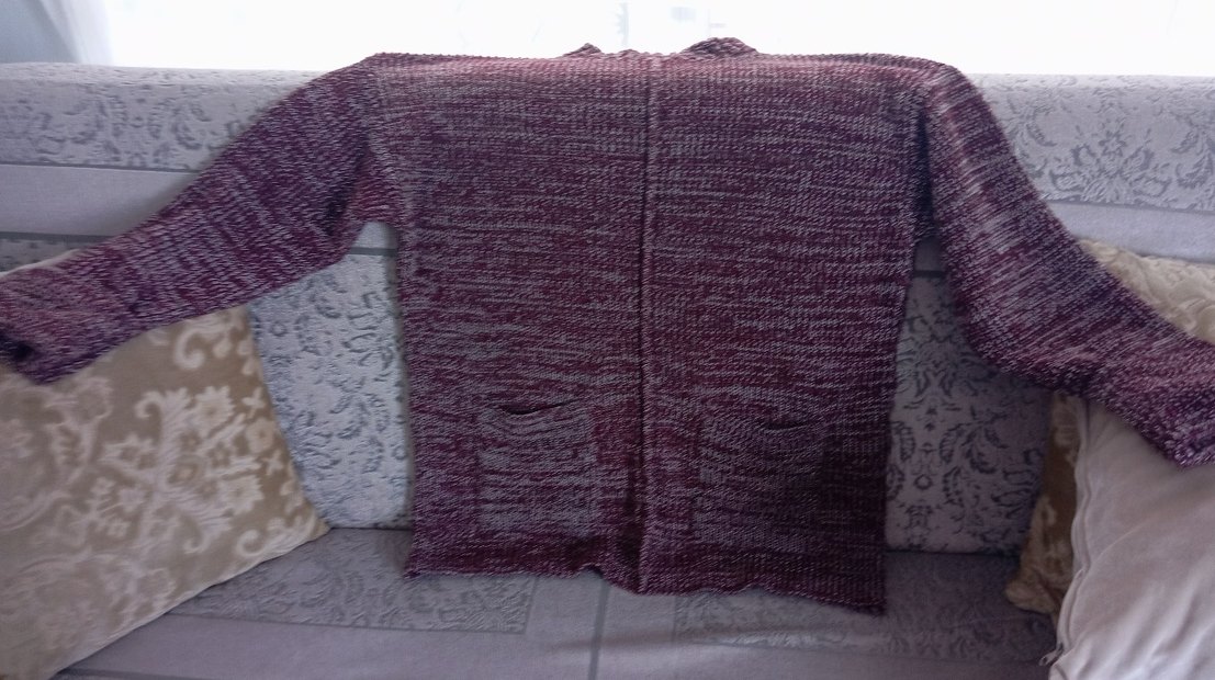 Gri Kadın Triko Kazak, Yuvarlak Yaka, Rahat Kesim - Görsel 3