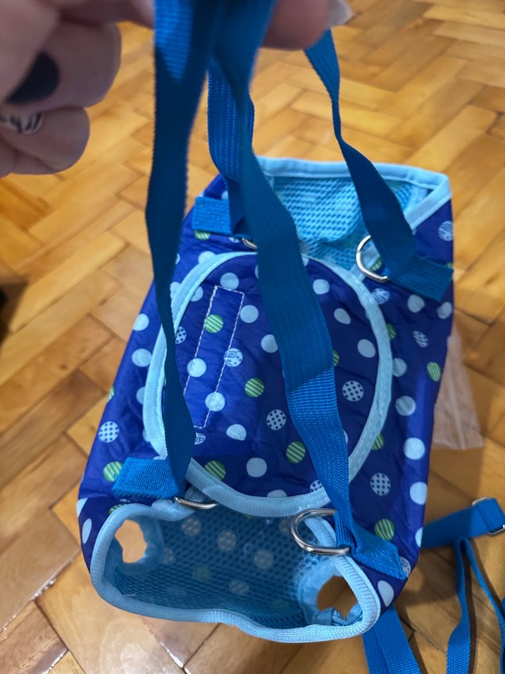 Renkli Desenli Mavi kedi köpek Çantası - Görsel 3