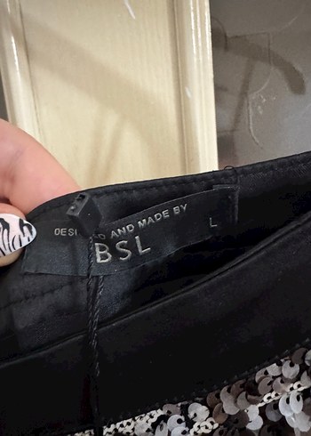 Gri Desenli Midi Etek - Görsel 4