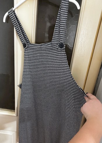 Gri Kareli salopet - Görsel 2