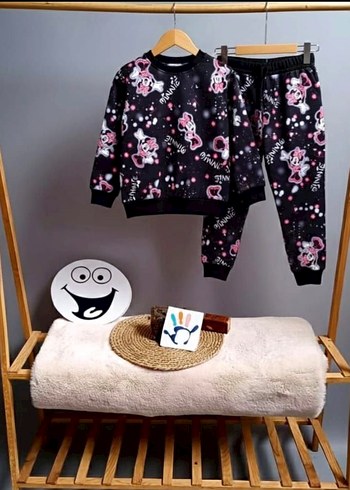 Kız Çocuk Siyah Minnie Baskılı Sweatshirt - Görsel 2