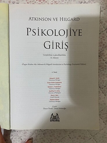 Beden Psikolojiye Giriş - Edward E. Smith Susan Nolen-Hoeksema Barbara