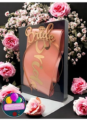 Bride To Be Taç Kuşak ve Gözlük Set