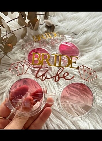  Beden Bride To Be Taç Kuşak ve Gözlük Set