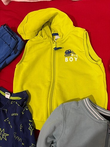 1 Yaş Beden çeşitli Renk Erkek bebek sweat ceket yelek