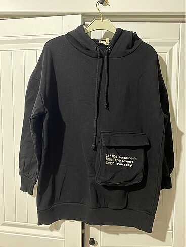 Şardonlu Kapşonlu Sweatshirt