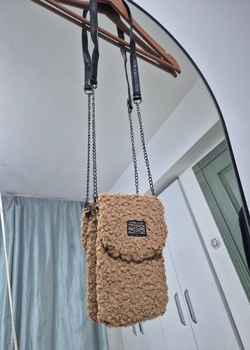  Beden Zincir Detaylı Kahve Kadın Çanta