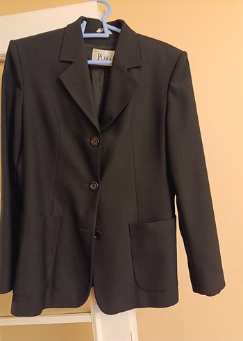 Düğmeli Siyah Kadın Blazer Ceket