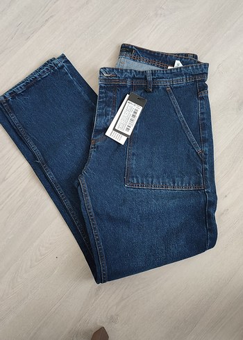 Erkek Lacivert Denim Pantolon