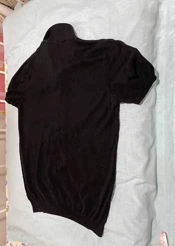 Erkek Siyah Örgü Dokulu Polo Tişört - Görsel 3