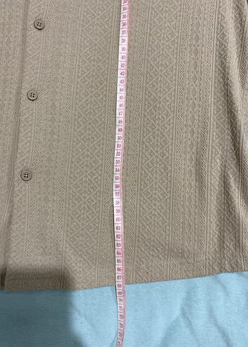 Bej Kısa Kollu Keten Erkek Gömlek - Görsel 3