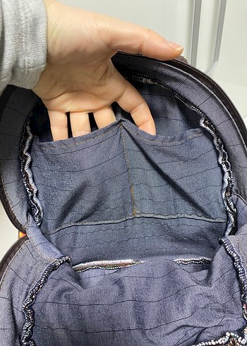 Nakışlı Bohem Mini Sırt Çantası - Görsel 5