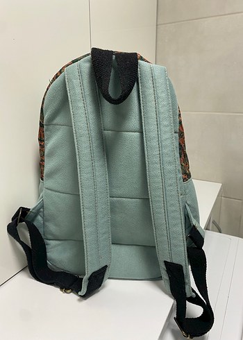 Bohem Püsküllü Turkuaz Sırt Çantası - Görsel 2