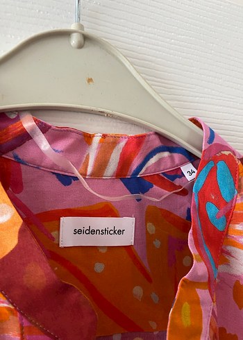 Uzun Kollu Bohem Renkli Batik Gömlek - Görsel 3