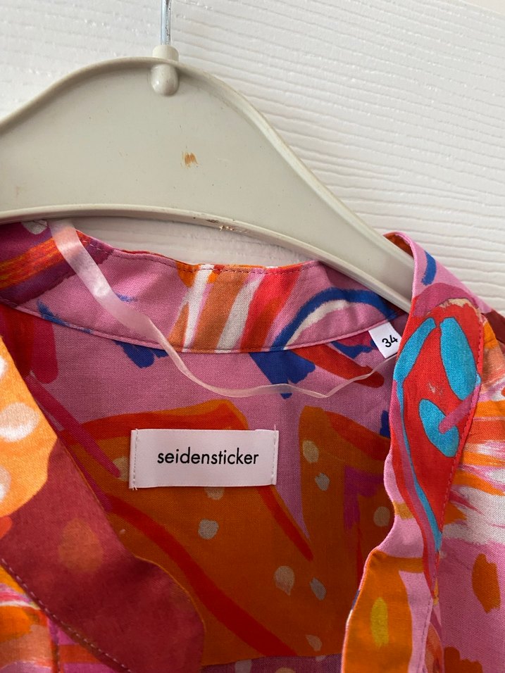 Uzun Kollu Bohem Renkli Batik Gömlek - Görsel 3