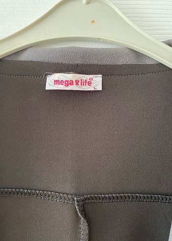 Kadın Gri Süet Kemerli Uzun Yelek - Görsel 3