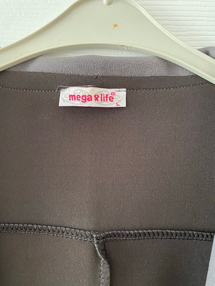 Kadın Gri Süet Kemerli Uzun Yelek - Görsel 3