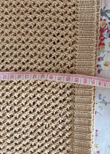 Bej Uzun Örgü Kadın Etek - Görsel 7