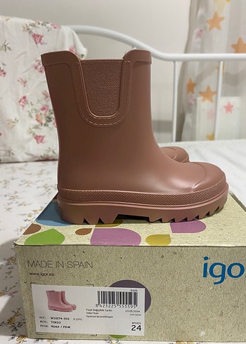 24 Beden pembe Renk Igor Yağmur Çizmesi, Bot