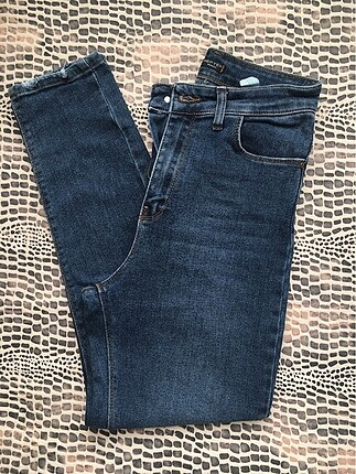 Lacivert mom jeans