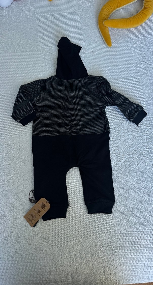 Siyah Fermuarlı Erkek Bebek Tulum - Görsel 4