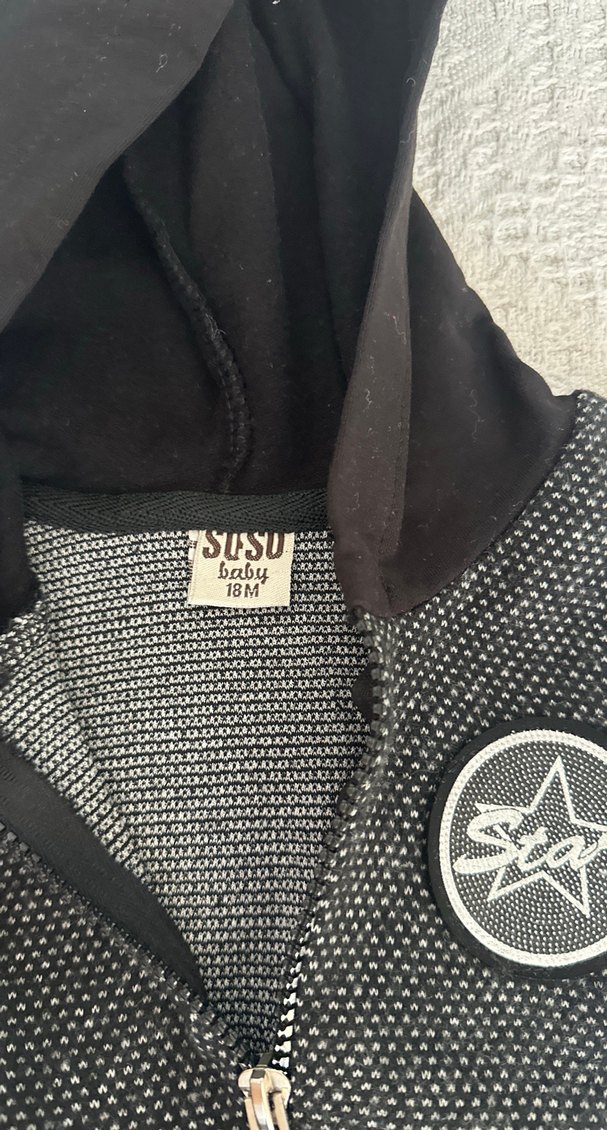 Siyah Fermuarlı Erkek Bebek Tulum - Görsel 2