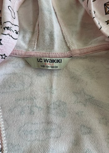 Kız Çocuk Kapüşonlu Fermuarlı Pembe Yelek - Görsel 2