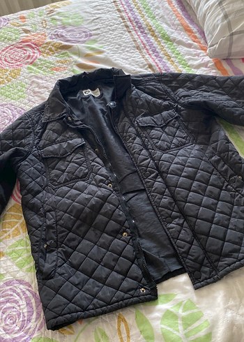 Jack Wolfskin Düğmeli Siyah Erkek Kapitone Ceket