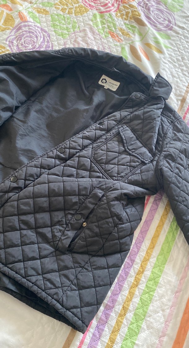 Düğmeli Siyah Erkek Kapitone Ceket - Görsel 5