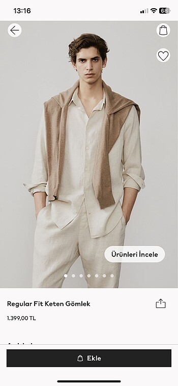 H&m keten gömlek