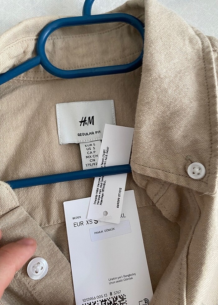 H&m keten gömlek - Görsel 4