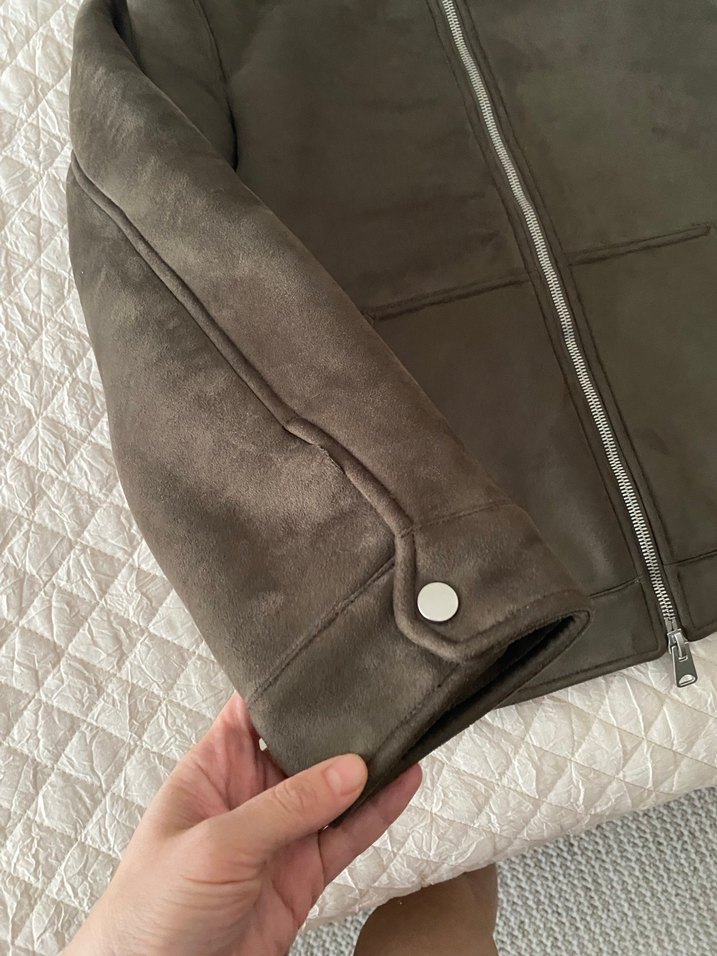 Kürklü Süet erkek Ceket - Görsel 4