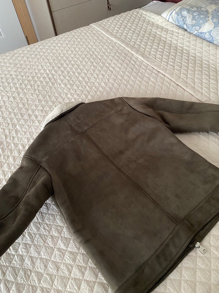 Kürklü Süet erkek Ceket - Görsel 2