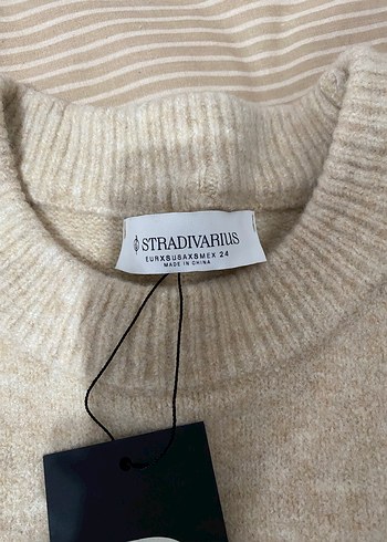 Bej Kadın Yün Kazak, Uzun Kollu, Salaş - Görsel 2