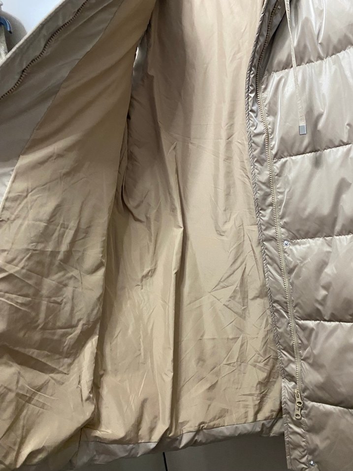 Bej Kapüşonlu Kadın Şişme Yelek - Görsel 3