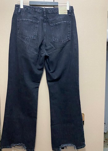 Kadın Bol Kesim Midi Kot Pantolon - Görsel 3