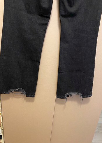 Kadın Bol Kesim Midi Kot Pantolon - Görsel 4