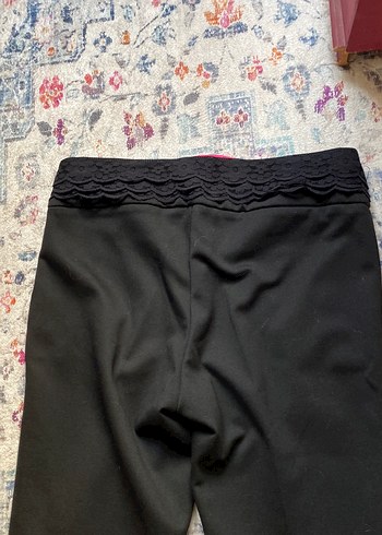 Siyah Midi Kumaş Kadın Pantolon - Görsel 3