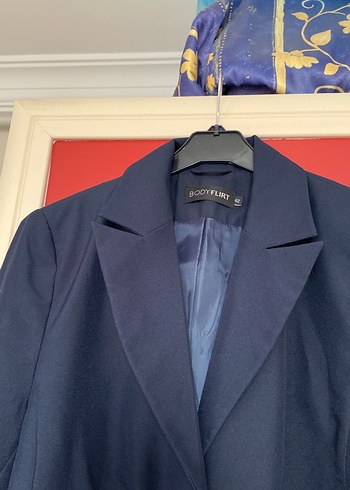 Düğmeli Lacivert Kadın Blazer Ceket - Görsel 2