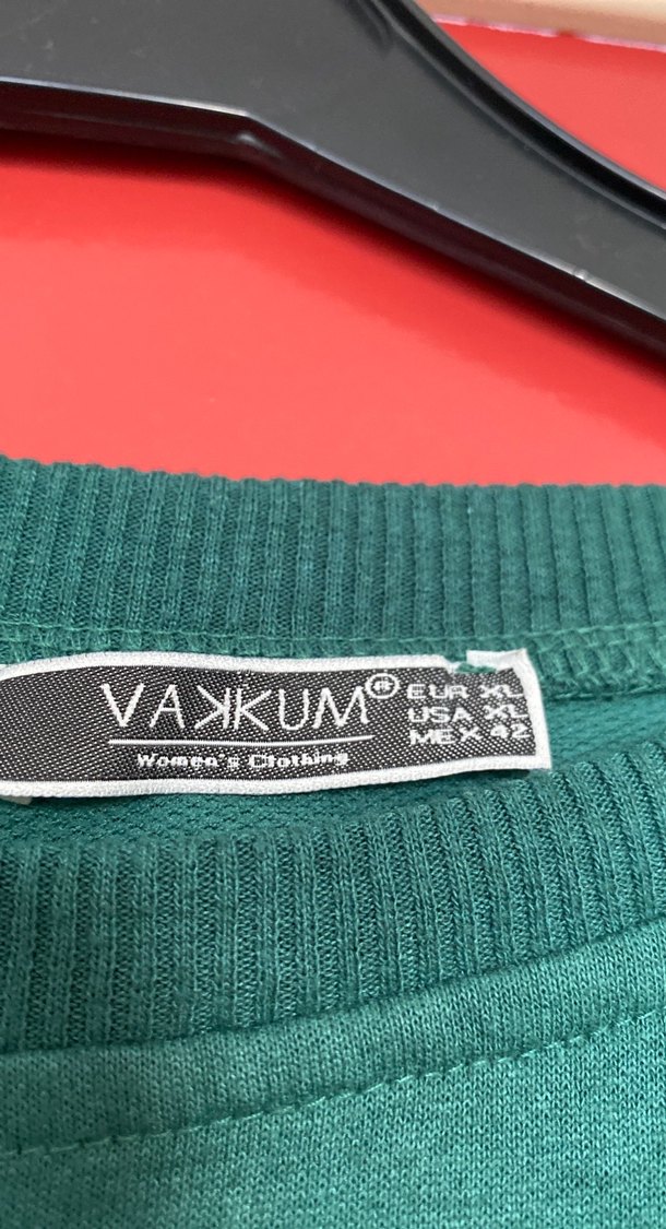 Yeşil Baskılı Oversize Sweatshirt - Görsel 3